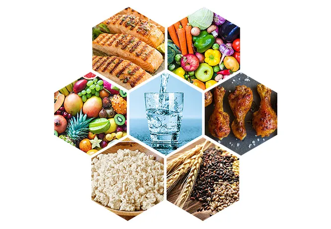 Diätmenü der 6 Blütenblätter