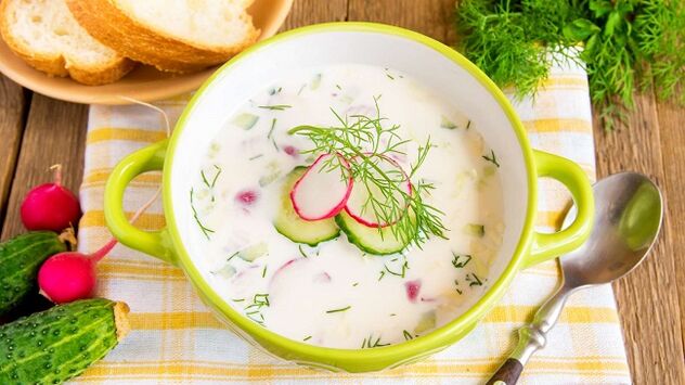 wie man Okroshka nach der Dukan-Diät kocht